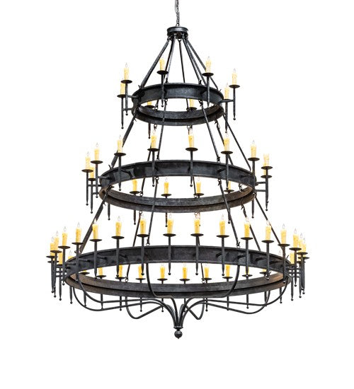 2nd Ave Lighting Marta 96" Wide 56 Light Three Tier Chandelier in Smoke Finish