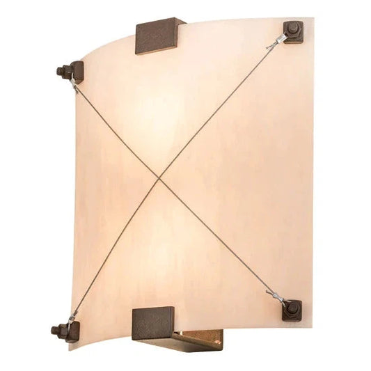 2nd Ave Lighting Maxton 12" Whitestone Idalight Lens Cajun Spice Metal Wall Sconce
