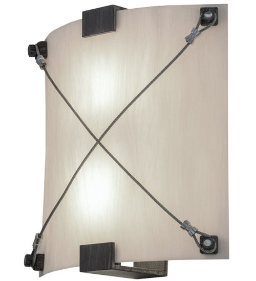 2nd Ave Lighting Maxton 12" Wide Wall Sconce in Antique Iron Gate Finish