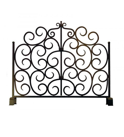 2nd Ave Lighting Mediterranean 46" Wide Fireplace Screen in Cajun Spice Finish