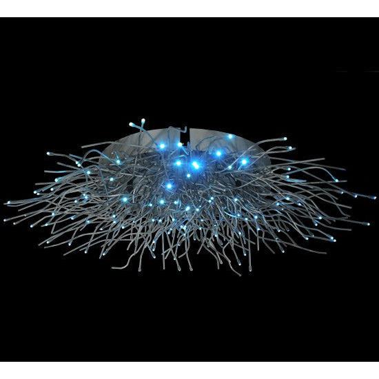 2nd Ave Lighting Medusa 127" Wide 120 LT LED Flushmount in Brushed Aluminum Finish