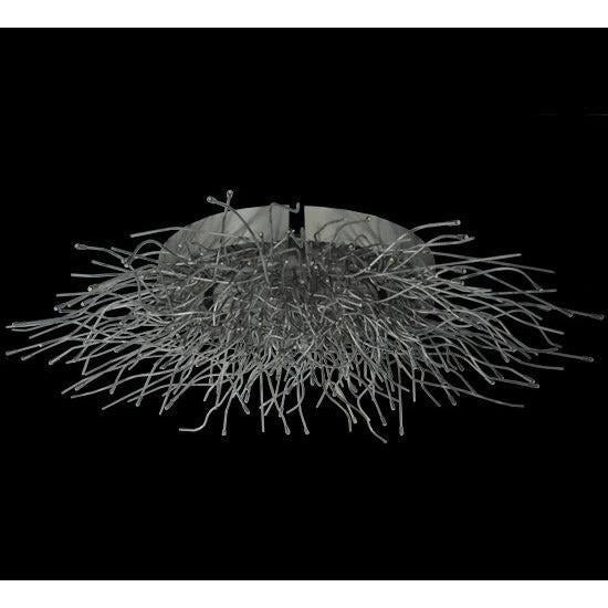 2nd Ave Lighting Medusa 127" Wide 120 LT LED Flushmount in Brushed Aluminum Finish