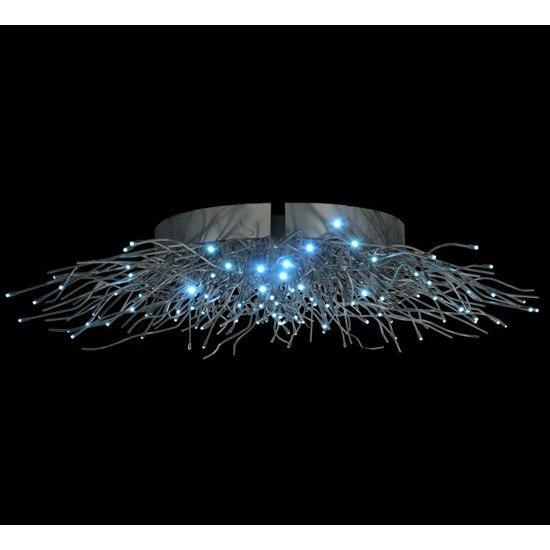 2nd Ave Lighting Medusa 127" Wide 120 LT LED Flushmount in Brushed Aluminum Finish