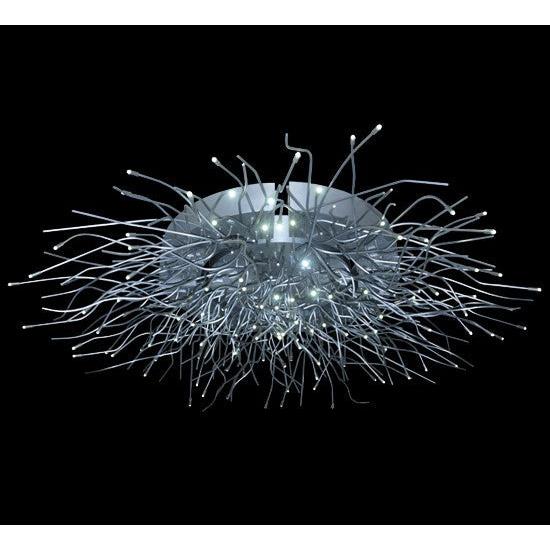 2nd Ave Lighting Medusa 127" Wide 120 LT LED Flushmount in Brushed Aluminum Finish
