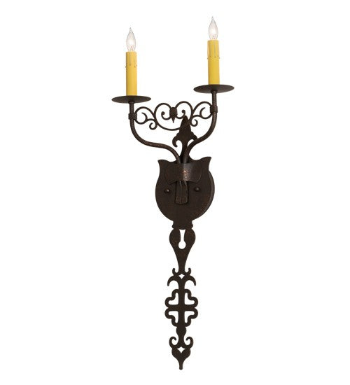2nd Ave Lighting Merano 11" Wide 2 Light Wall Sconce in Gilded Tobacco Finish
