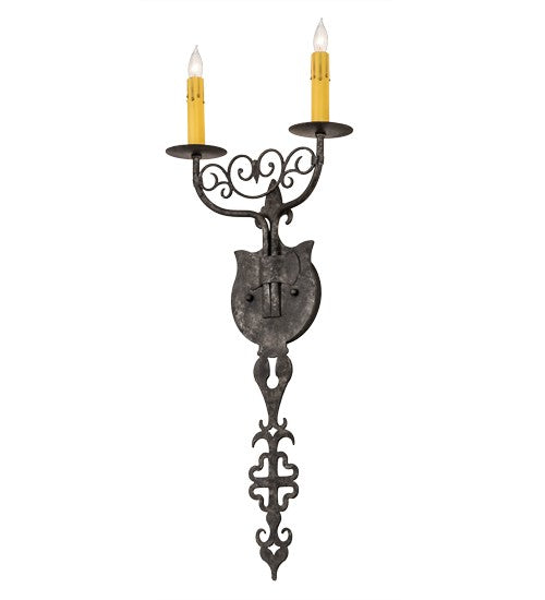 2nd Ave Lighting Merano 11" Wide 2 Light Wall Sconce in Smoke Finish