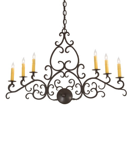 2nd Ave Lighting Meredith 36" Oblong Chandelier in Timeless Bronze Finish