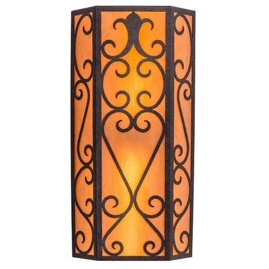 2nd Ave Lighting Mia 12" Amber Quartz Idalight Cajun Spice Wall Sconce