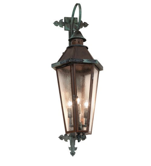 2nd Ave Lighting Millesime 11" Wide Lantern Wall Sconce in Vintage Copper and Craftsman Verdi Finish