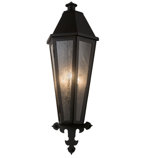 2nd Ave Lighting Millesime 14" Lantern Wall Sconce in Blackwash Finish