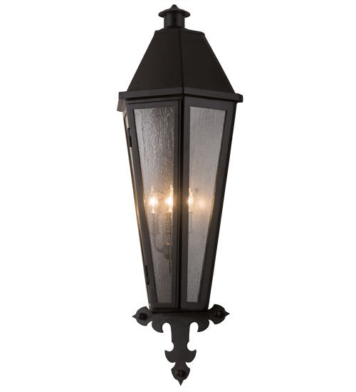 2nd Ave Lighting Millesime 14" Lantern Wall Sconce in Blackwash Finish
