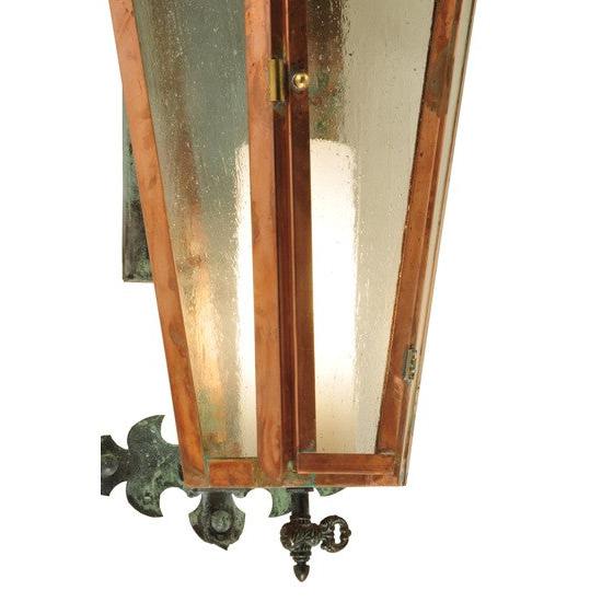 2nd Ave Lighting Millesime 14" Lantern Wall Sconce in Vintage Copper Verdi Brass Finish