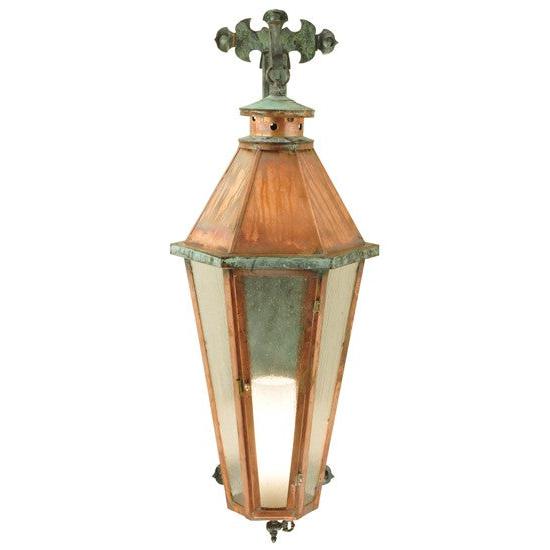 2nd Ave Lighting Millesime 14" Lantern Wall Sconce in Vintage Copper Verdi Brass Finish