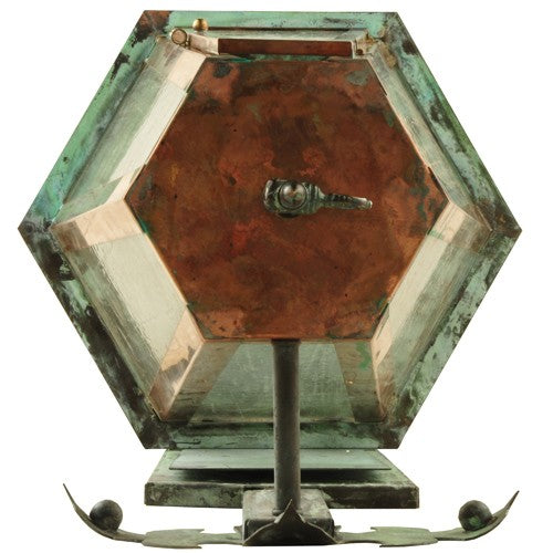 2nd Ave Lighting Millesime 14" Lantern Wall Sconce in Vintage Copper Verdi Brass Finish