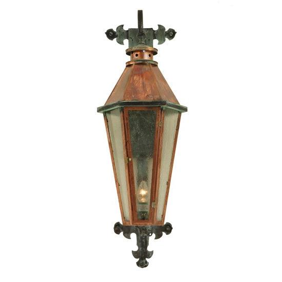 2nd Ave Lighting Millesime 14" Wide Lantern Wall Sconce in Raw Copper And Verdigris Finish