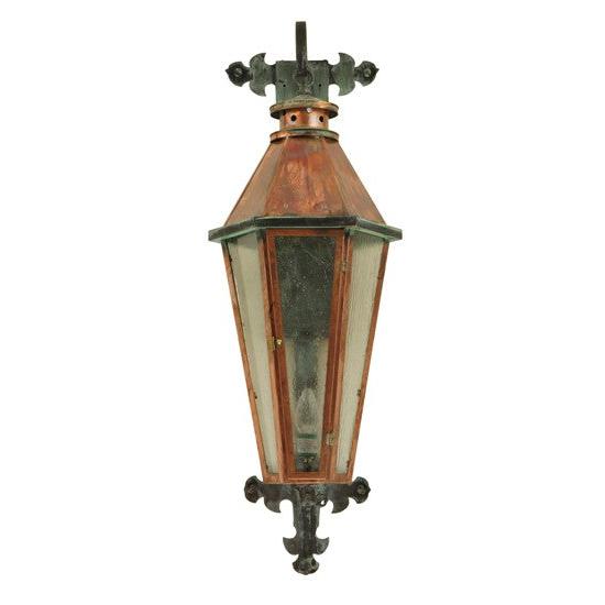 2nd Ave Lighting Millesime 14" Wide Lantern Wall Sconce in Raw Copper And Verdigris Finish