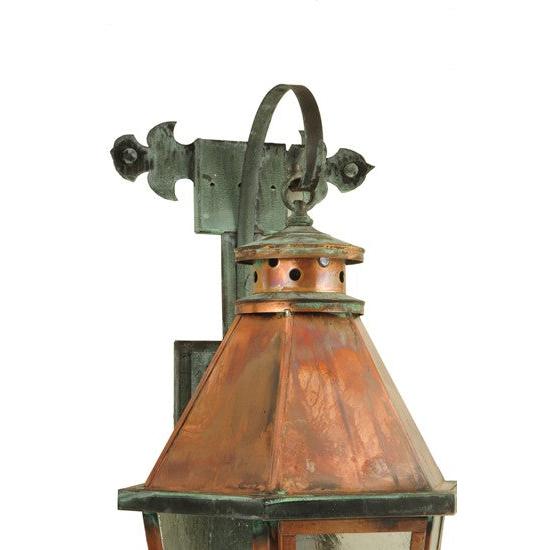 2nd Ave Lighting Millesime 14" Wide Lantern Wall Sconce in Raw Copper And Verdigris Finish