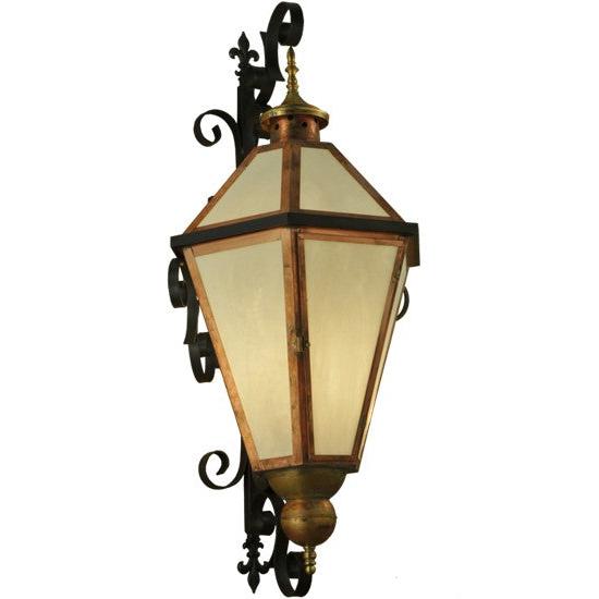 2nd Ave Lighting Millesime 20" Wide Lantern Wall Sconce in Copper And Timeless Bronze
