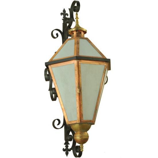 2nd Ave Lighting Millesime 20" Wide Lantern Wall Sconce in Copper And Timeless Bronze