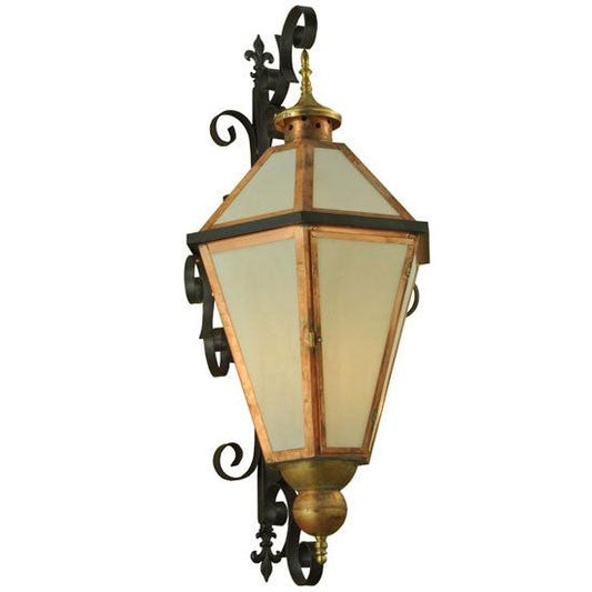 2nd Ave Lighting Millesime 20" Wide Lantern Wall Sconce in Copper And Timeless Bronze