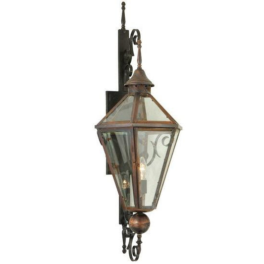 2nd Ave Lighting Millsime 14" Wide Lantern Wall Sconce in Craftsman Brown And Vintage Copper Finish