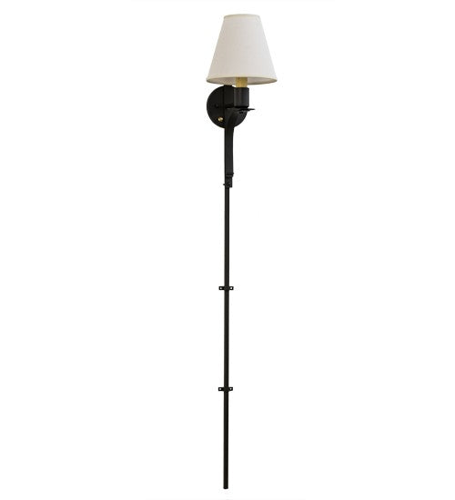 2nd Ave Lighting Minaret Left 8" 1-Light Wide Wall Sconce in Wrought Iron Finish