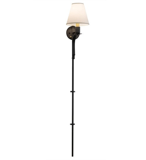 2nd Ave Lighting Minaret Left 8" 1-Light Wide Wall Sconce in Wrought Iron Finish