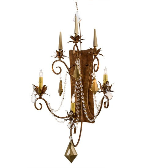 2nd Ave Lighting Minuet 21" Wide 3 Light Wall Sconce in Autumn Leaf Finish