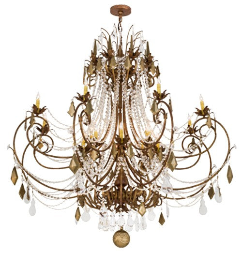 2nd Ave Lighting Minuet 64" Wide 16 Light Chandelier in Autumn Leaf Finish