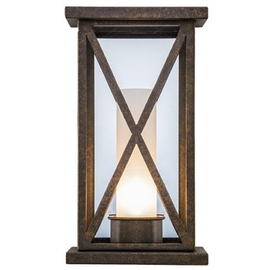 2nd Ave Lighting Mirror Cross 8.5" Wall Sconce in Gilded Tobacco Finish