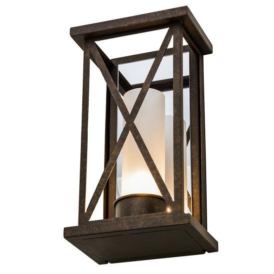 2nd Ave Lighting Mirror Cross 8.5" Wall Sconce in Gilded Tobacco Finish