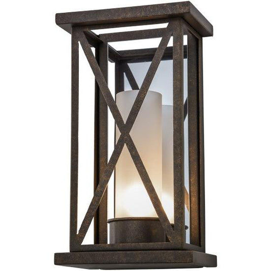 2nd Ave Lighting Mirror Cross 8.5" Wall Sconce in Gilded Tobacco Finish