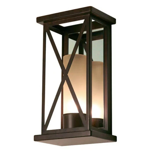 2nd Ave Lighting Mirror Cross 9" 1-Light Classic Rust Wall Sconce