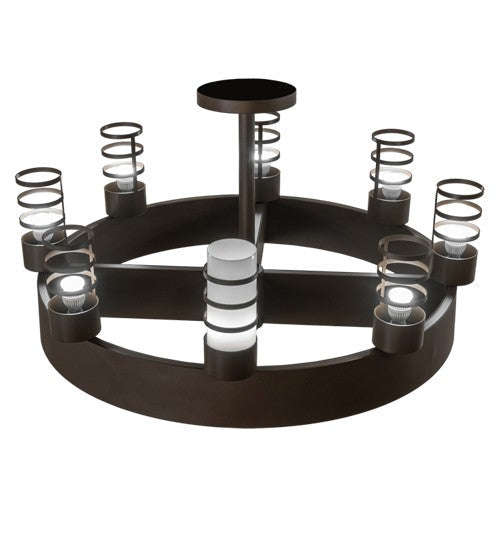 2nd Ave Lighting Molle 48" Wide 8 LT Cilindro Chandelier in Cafe Noir Finish