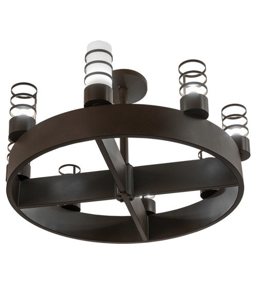 2nd Ave Lighting Molle 48" Wide 8 LT Cilindro Chandelier in Cafe Noir Finish