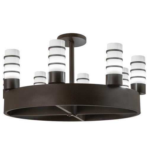 2nd Ave Lighting Molle 48" Wide 8 LT Cilindro Chandelier in Cafe Noir Finish