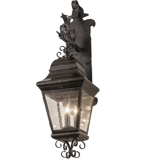 2nd Ave Lighting Monaco 11" Lantern Wall Sconce in Smoke Finish