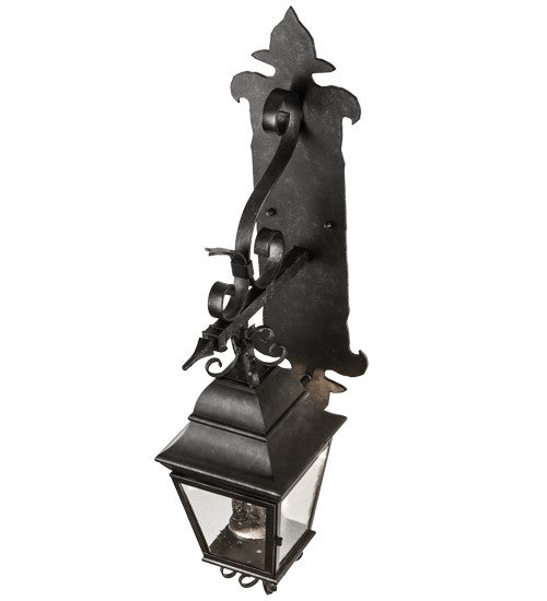 2nd Ave Lighting Monaco 9" Lantern Wall Sconce in Smoke Finish