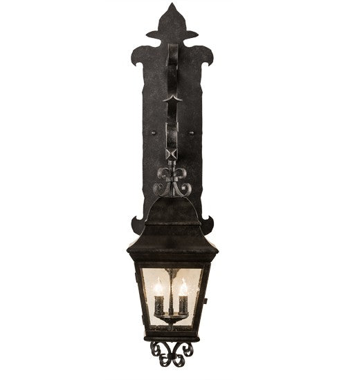 2nd Ave Lighting Monaco 9" Lantern Wall Sconce in Smoke Finish