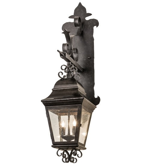 2nd Ave Lighting Monaco 9" Lantern Wall Sconce in Smoke Finish