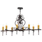 2nd Ave Lighting Monica 48" Long 8 LT Oblong Chandelier in Mahogany Bronze