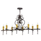 2nd Ave Lighting Monica 48" Long 8 LT Oblong Chandelier in Mahogany Bronze