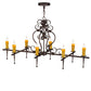 2nd Ave Lighting Monica 48" Long 8 LT Oblong Chandelier in Mahogany Bronze