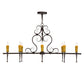 2nd Ave Lighting Monica 48" Long 8 LT Oblong Chandelier in Mahogany Bronze