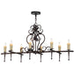 2nd Ave Lighting Monica 48" Long 8 LT Oblong Chandelier in Mahogany Bronze