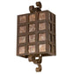2nd Ave Lighting Monte Cristo 10" Amber Mica With Clear Seeded Glass Lens Rustic Iron Wall Sconce