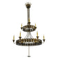 2nd Ave Lighting Montgomery 48" 2 Tier Chandelier in Dark Smoke Finish