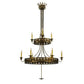 2nd Ave Lighting Montgomery 48" 2 Tier Chandelier in Dark Smoke Finish