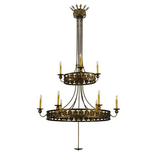 2nd Ave Lighting Montgomery 48" 2 Tier Chandelier in Dark Smoke Finish