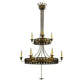 2nd Ave Lighting Montgomery 48" 2 Tier Chandelier in Dark Smoke Finish